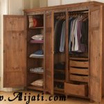 almari pakaian 3 pintu minimalis khas jepara
