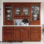 bufet hias model klasik kayu jati modern
