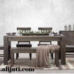 meja makan minimalis kayu jati