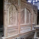 gebyok kayu jati ukir majapahit model terbaru