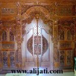 gebyok pintu ukir majapahit kayu jati