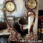 jam hias cantik model terbaru kayu jati