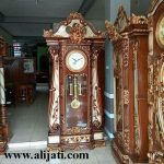 jam hias mewah desain terbaru kayu jati