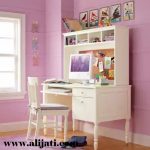 meja belajar cantik minimalis jati modern