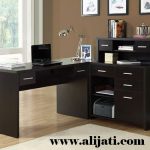 meja belajar model sudut terbaru jati