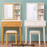 meja rias minimalis kayu jati
