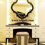 meja rias model minimalis kayu jati perhutani