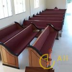 Bangku Gereja Katolik Cat Natural Melamine Kayu Jati